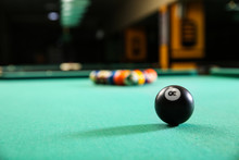 Billiard Ball On Table In Club