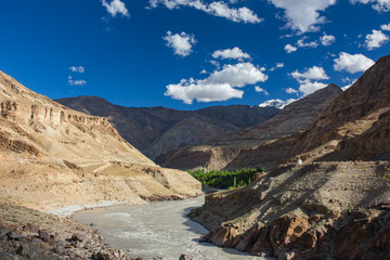Wall Mural - Landscape of the Indus valley in Himalaya mountains in Ladakh
