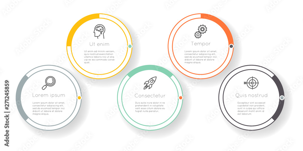 In Process Label Design Presentation business process diagram infographic label options steps ...