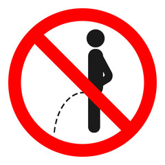 Wall Mural - DO NOT PEE sign. Vector illustration.