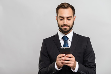 Wall Mural - Attractive young businessman wearing suit