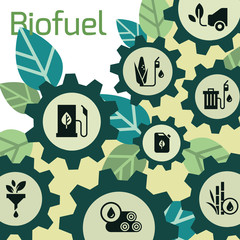 Wall Mural - vector template on the theme of biofuels, environmentally friendly fuel, natural energy