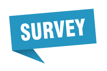 Wall Mural - survey 3d speech bubble sign