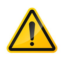 Vector Sign Warning Signs Of High Voltage Hazard Isolated On A White Background