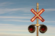 © Kevin Brine - Railroad crossing signal lights and sign.