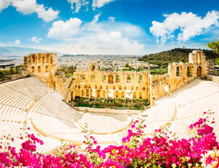 Fotomurales - Herodes Atticus amphitheater of Acropolis, Athens