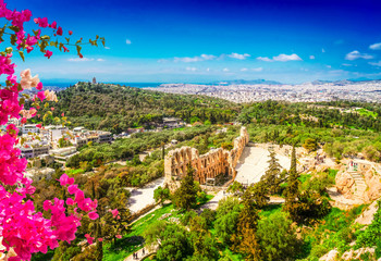 Fotomurales - Herodes Atticus amphitheater of Acropolis, Athens