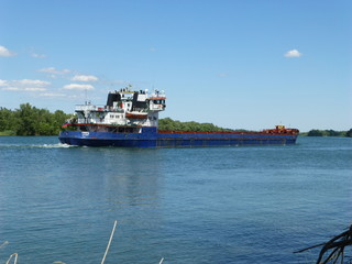 cargo ship in harbor