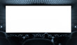 © Denis Rozhnovsky - Cinema. White screen in the cinema and the audience watching the movie.