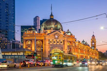 Melbourne Flinders Street Train Station In Australia