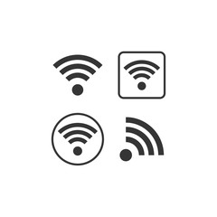Aufkleber - Wifi set icon vector. Wifi signal sign modern web icon. wireless logo design inspiration