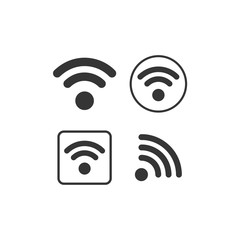 Aufkleber - Wifi set icon vector. Wifi signal sign modern web icon. wireless logo design inspiration