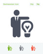 © micromaniac86 - Businessman & Light Bulb - Sticker Icons