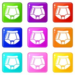 Canvas Print - Underpants retro icon. Simple illustration of underpants retro vector icon for web