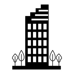 Sticker - city building urban trees nature