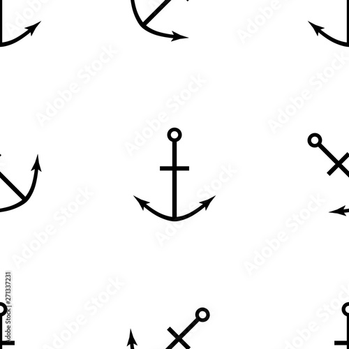 anchor seamless pattern. sea illustration