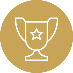 Sticker - Championship Trophy First Place Outline Icon