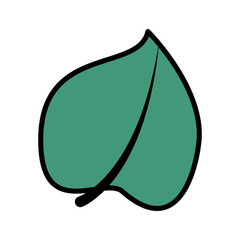 Poster - green leaf botanical foliage icon