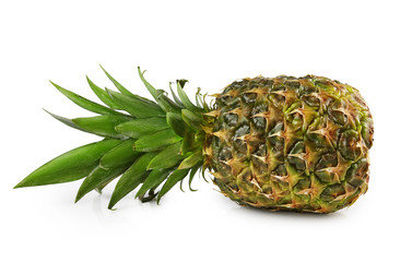 Wall Mural - a pineapple isolated on white background with clipping path. Perfectly retouched. ready-to-use food images. Pack shoot.