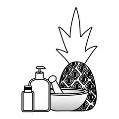 Wall Mural - spa pineapple bottle lotion gel