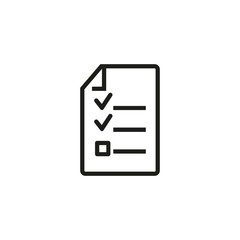 Sticker - Audit trail line icon. File, document, checkmarks. Information concept. Can be used for topics like data, agenda, inspection