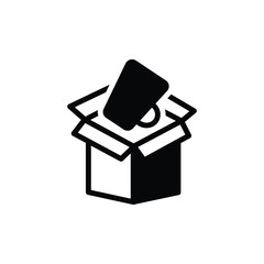Black solid icon for web coding