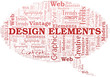 Design Elements word cloud. Wordcloud made with text only.