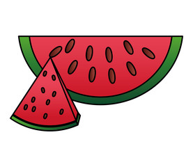 Sticker - watermelon slice fresh fruit