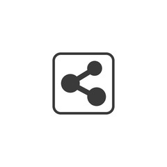 Leinwandbilder - Share icon vector. sharing symbol for web site Computer and mobile vector.
