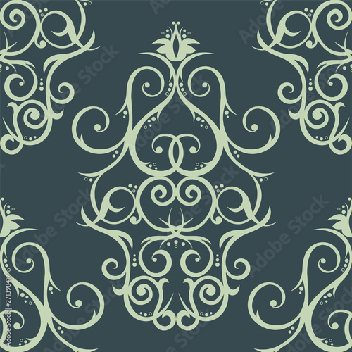 Seamless pattern with floral ornament