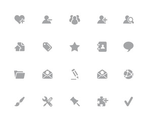 Wall Mural - web icons // 32 pixels icons white series - vector icons designed to work in a 32 pixel grid.