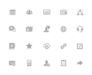 Wall Mural - business network icons // 32 pixels icons white series - vector icons designed to work in a 32 pixel