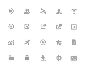 Wall Mural - web & mobile icons - 2 // 32 pixels icons white series - vector icons designed to work in a 32 pixel