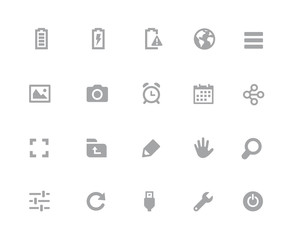 Wall Mural - web & mobile icons - 3 // 32 pixels icons white series - vector icons designed to work in a 32 pixel