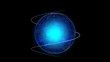 © Chan2545 - Illustration wireframe Globe motion spin flickering plexus digital innovation technology future fintech business international world global communication network  using NASA material for world map