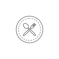Poster - Spoon, fork and knife icon vector. Cutlery icon symbol. restaurant logo design inspiration