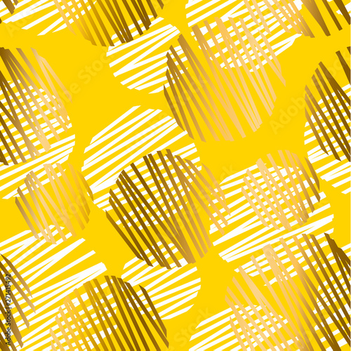 Abstract summer yellow seamless pattern.