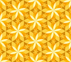 Wall Mural - geometric vanilla flower seamless pattern.