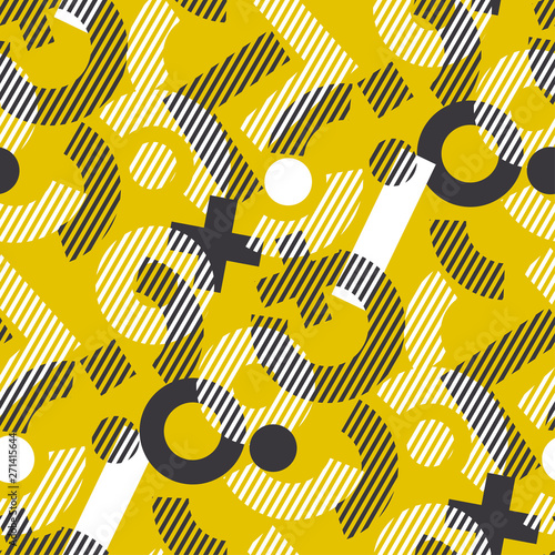 Geometric gold and black mo...