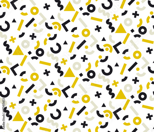 Geometric gold and black mo...