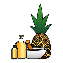 Wall Mural - spa pineapple bottle lotion gel