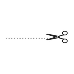 Poster - black scissors cut line vector design illustration isolated on white background