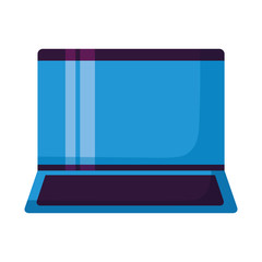 Sticker - laptop computer device vector illustration