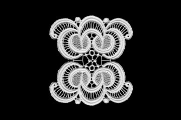 Sticker - White lace isolated