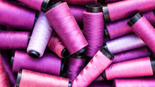 Purple Spools Of Thread
