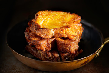 Wall Mural - traditional golden fried french toast breakfast