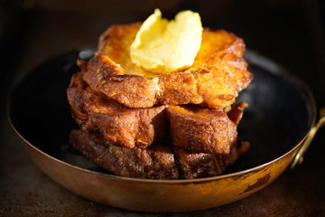 Wall Mural - traditional golden fried french toast breakfast