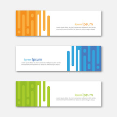Wall Mural - set of abstract design banner template.