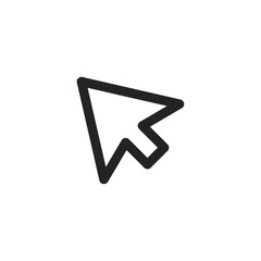 Leinwandbilder - line cursor icon vector in trendy flat style isolated on white background. cursor icon page symbol for your web site logo design inspiration