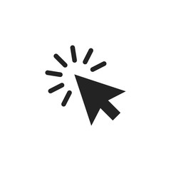 Poster - line cursor icon vector in trendy flat style isolated on white background. cursor icon page symbol for your web site logo design inspiration